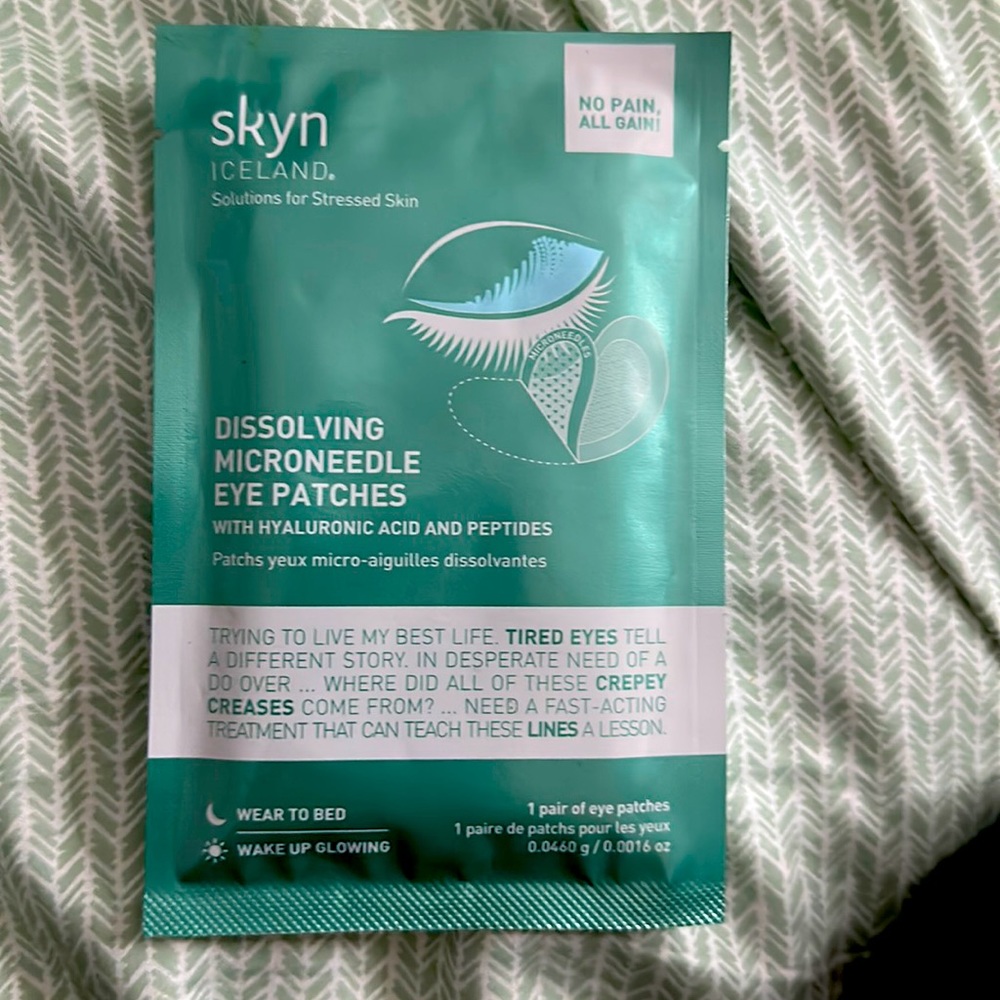 Skyn Iceland Dissolving Microneedle Eye Patches W/Hyaluronic Acid &Peptides NWT
